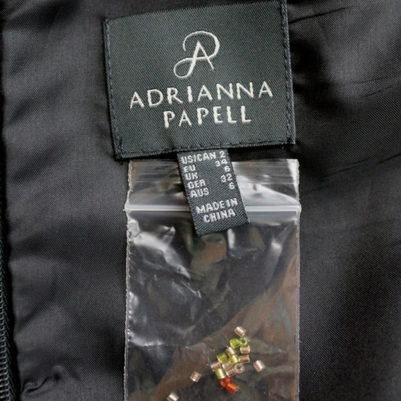 Adrianna Papell Embellished Black Tulle Gown - Picture 8 of 8